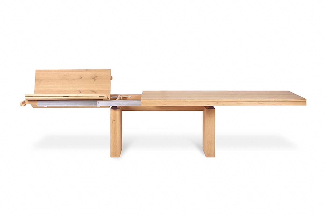 Ausziehtisch Double Eiche massiv 200 > 300 cm