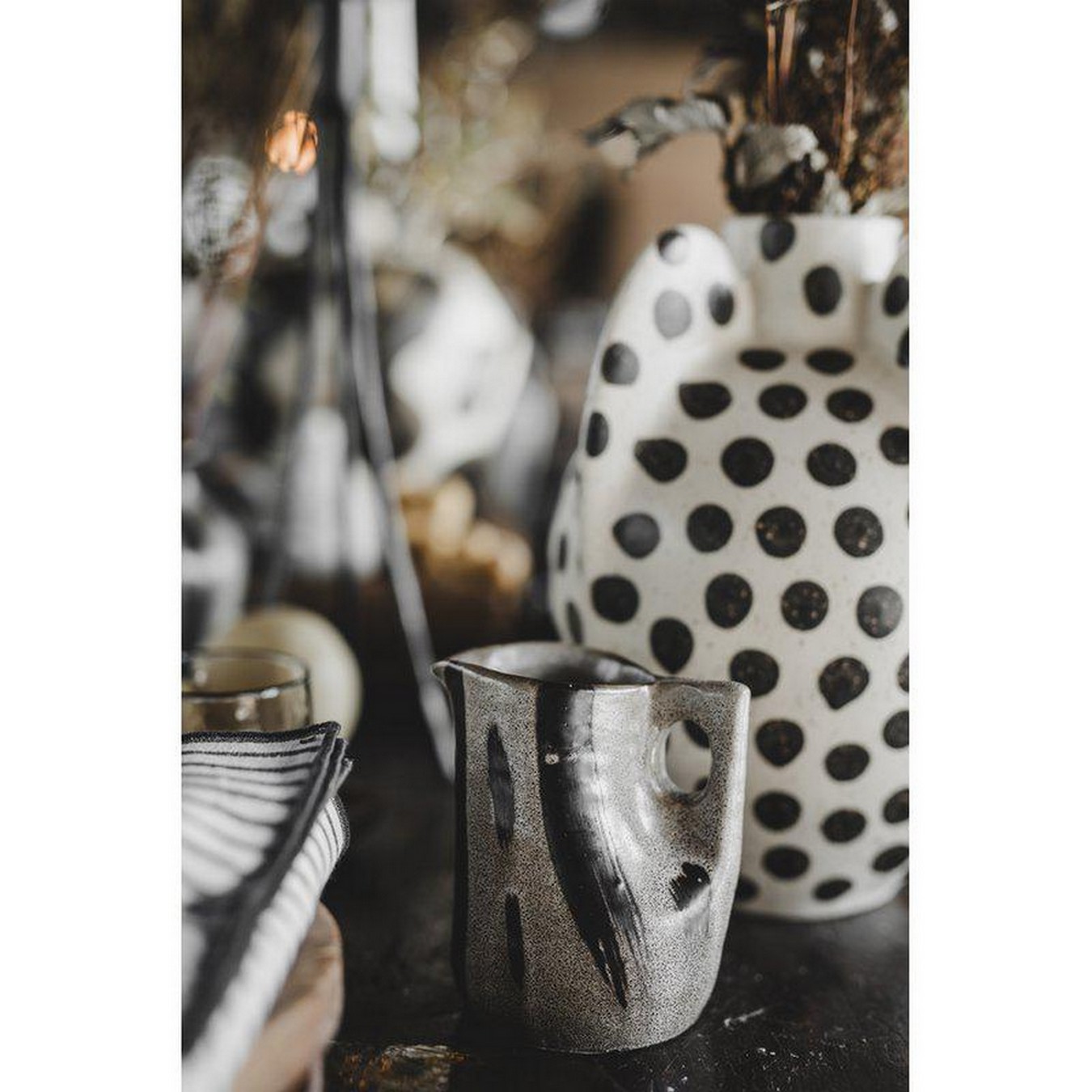 Krug Tule Keramik braun creme