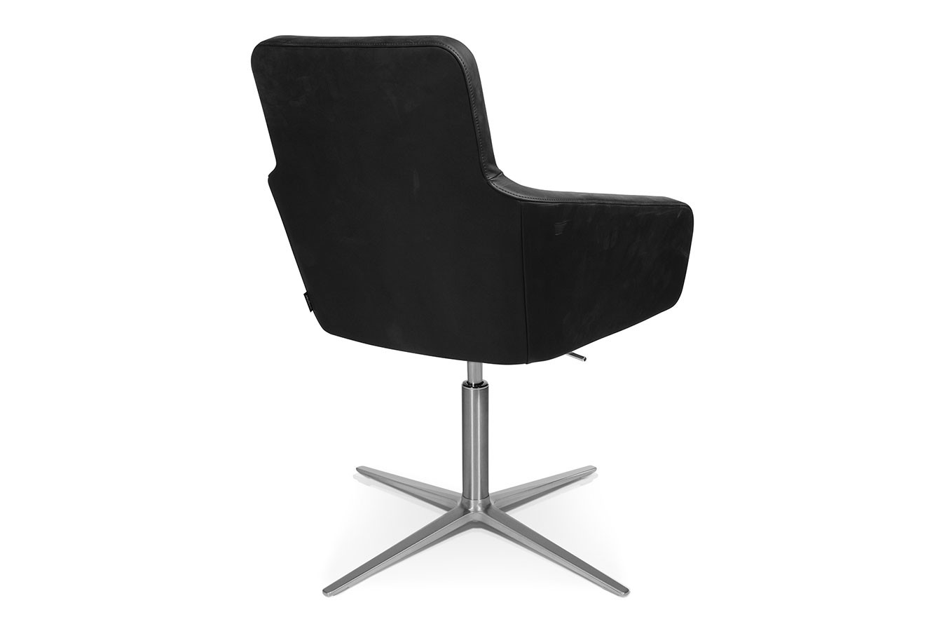Drehstuhl W-Cube 1 mit Arm Leder schwarz
