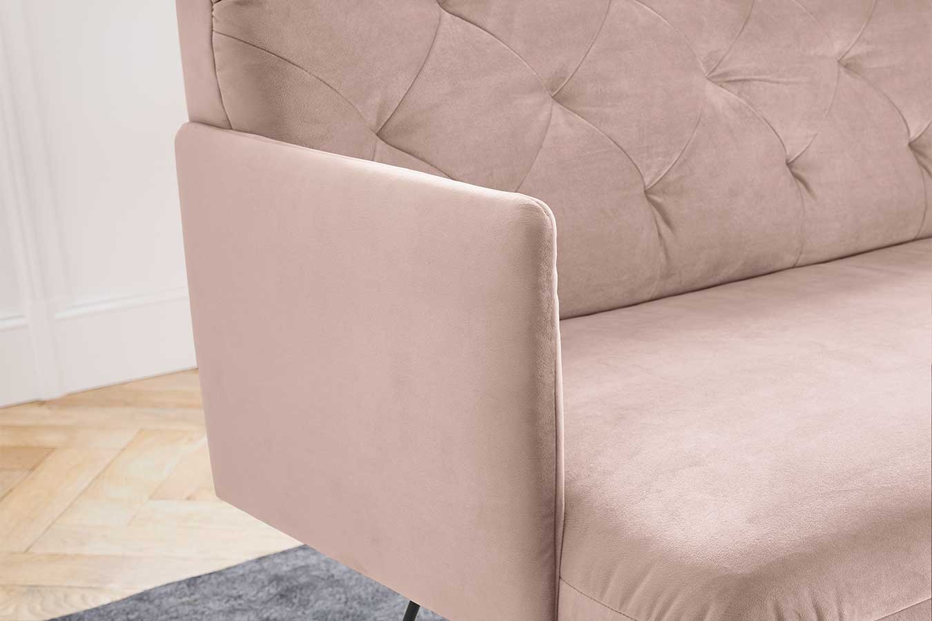 Polsterbank mit Armlehnen Sinfonie Samt rosa