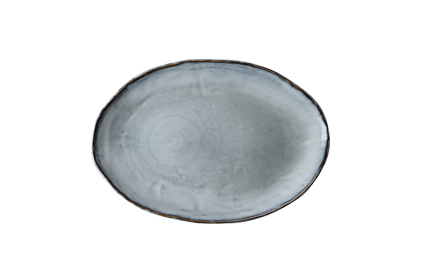 Servierteller Dutch Rose blau 40x28cm