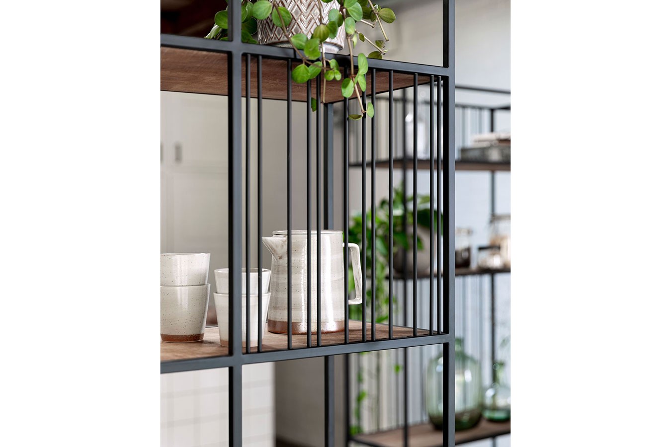 Bücherregal Barra Teak-Metall B 95 cm
