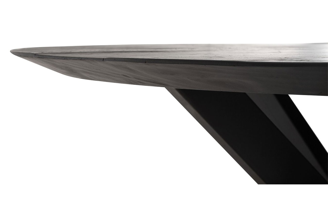 Esstisch Timeless Black Teak schwarz D 130 cm