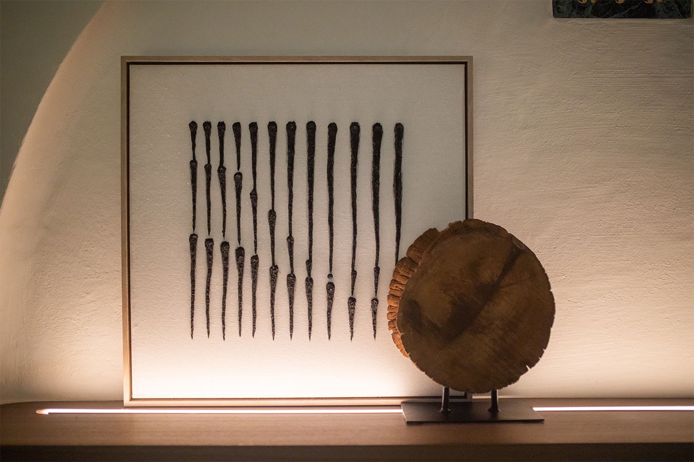 Wandbild Bergamo schwarz weiss 63x63 cm