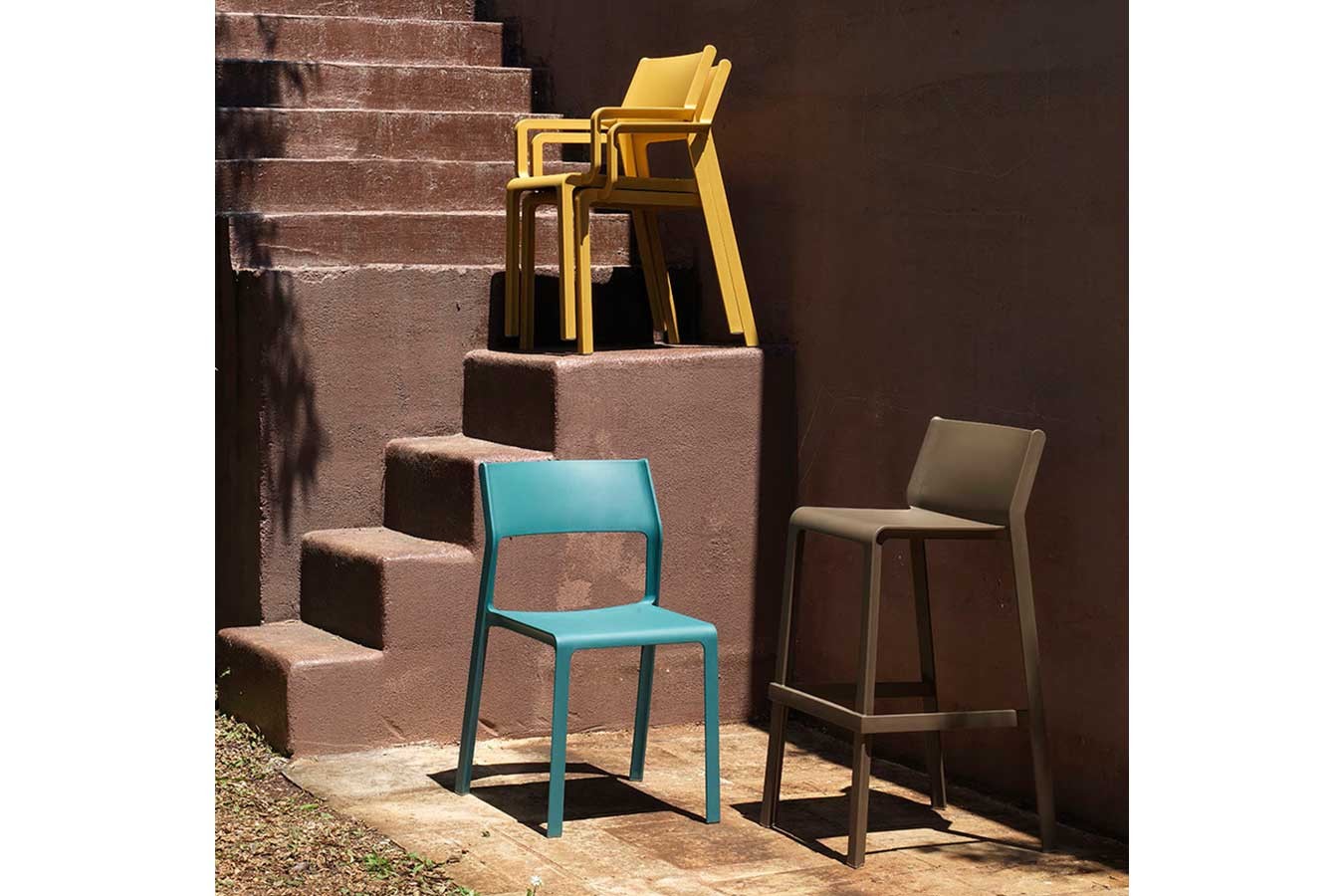 Outdoor Barstuhl Trill braun