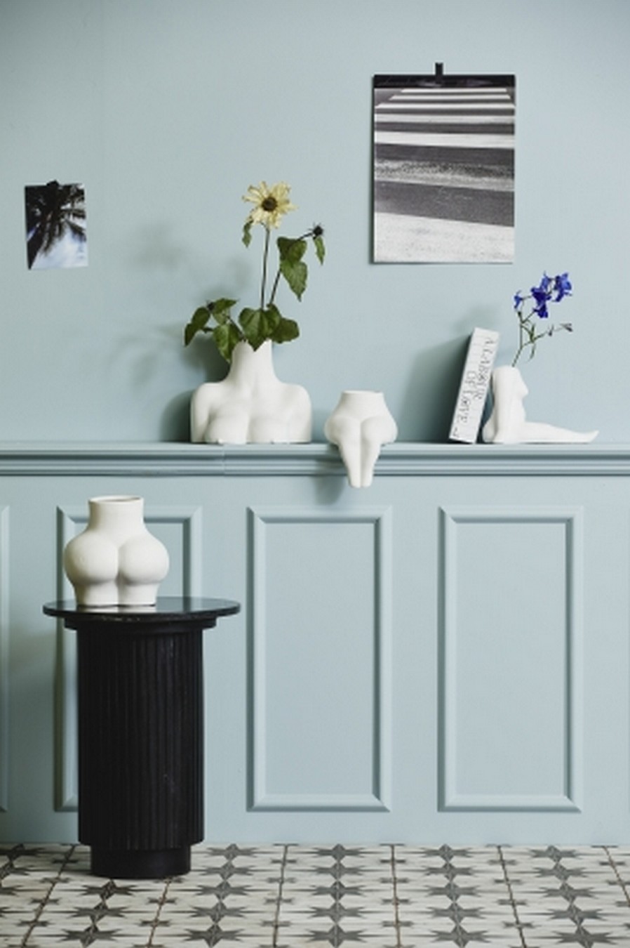 Vase Sitting Body Keramik weiß