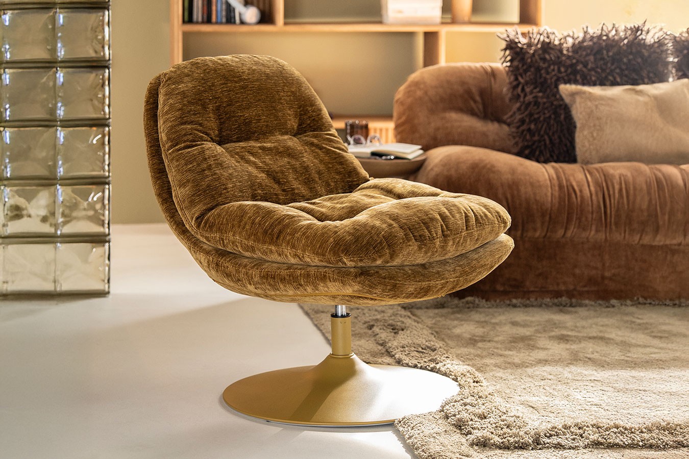 Drehsessel Tomba Velvet senf