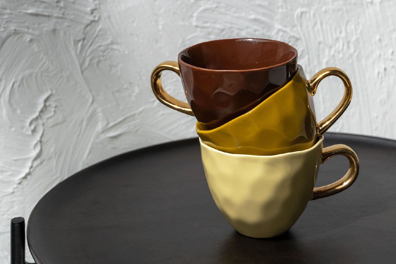 Kaffeetasse Porzellan braun
