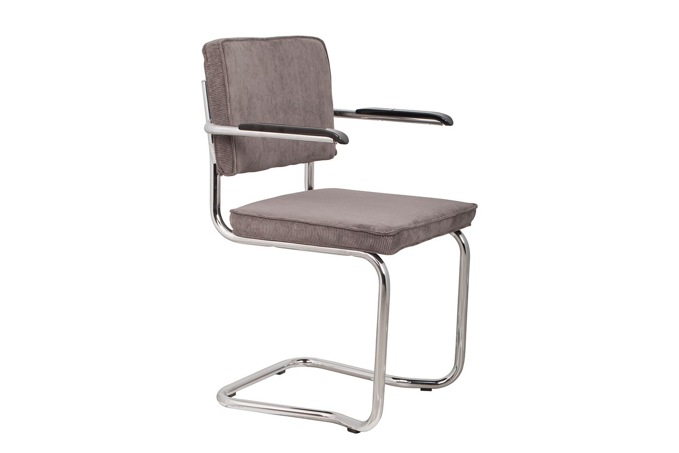 Freischwinger King mit Arm Cord grau