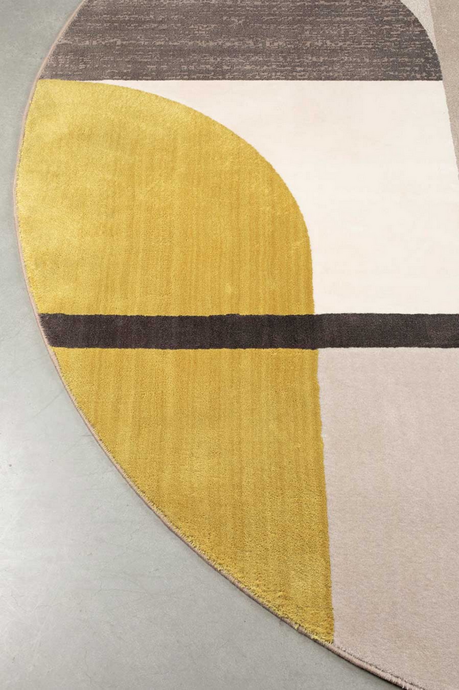 Teppich grau senf D 240 cm