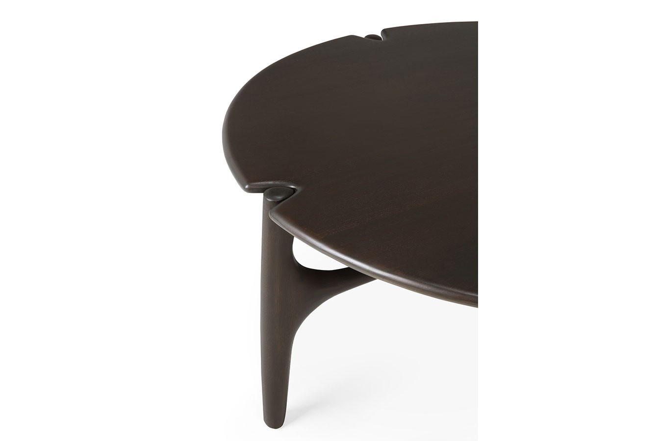 Couchtisch PI Mahagoni lackiert braun D 80 cm