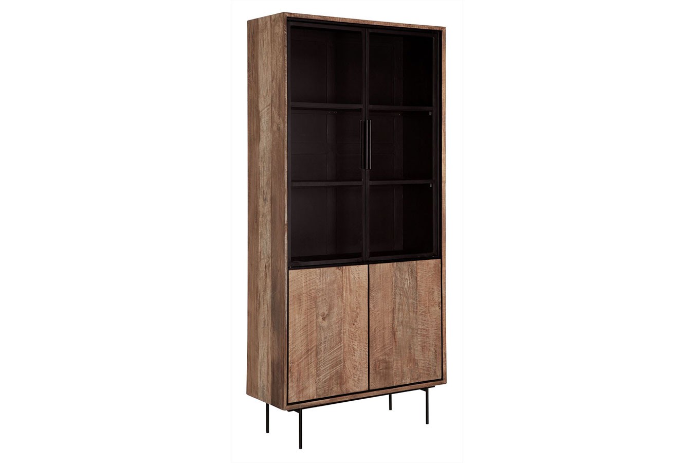 Vitrinenschrank Metropole Teak H 210 cm