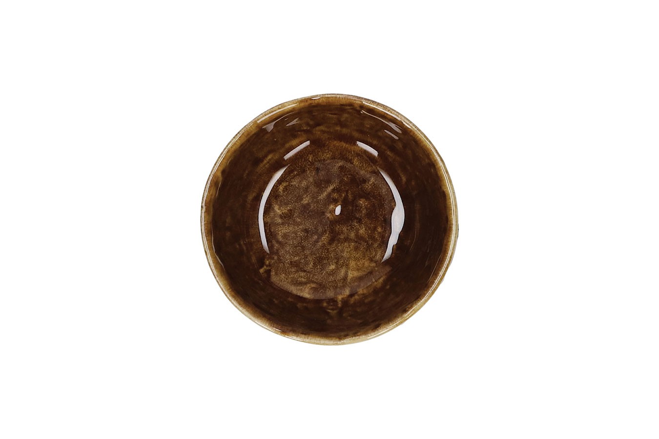 Dipschale Spiro Steingut braun D 9cm