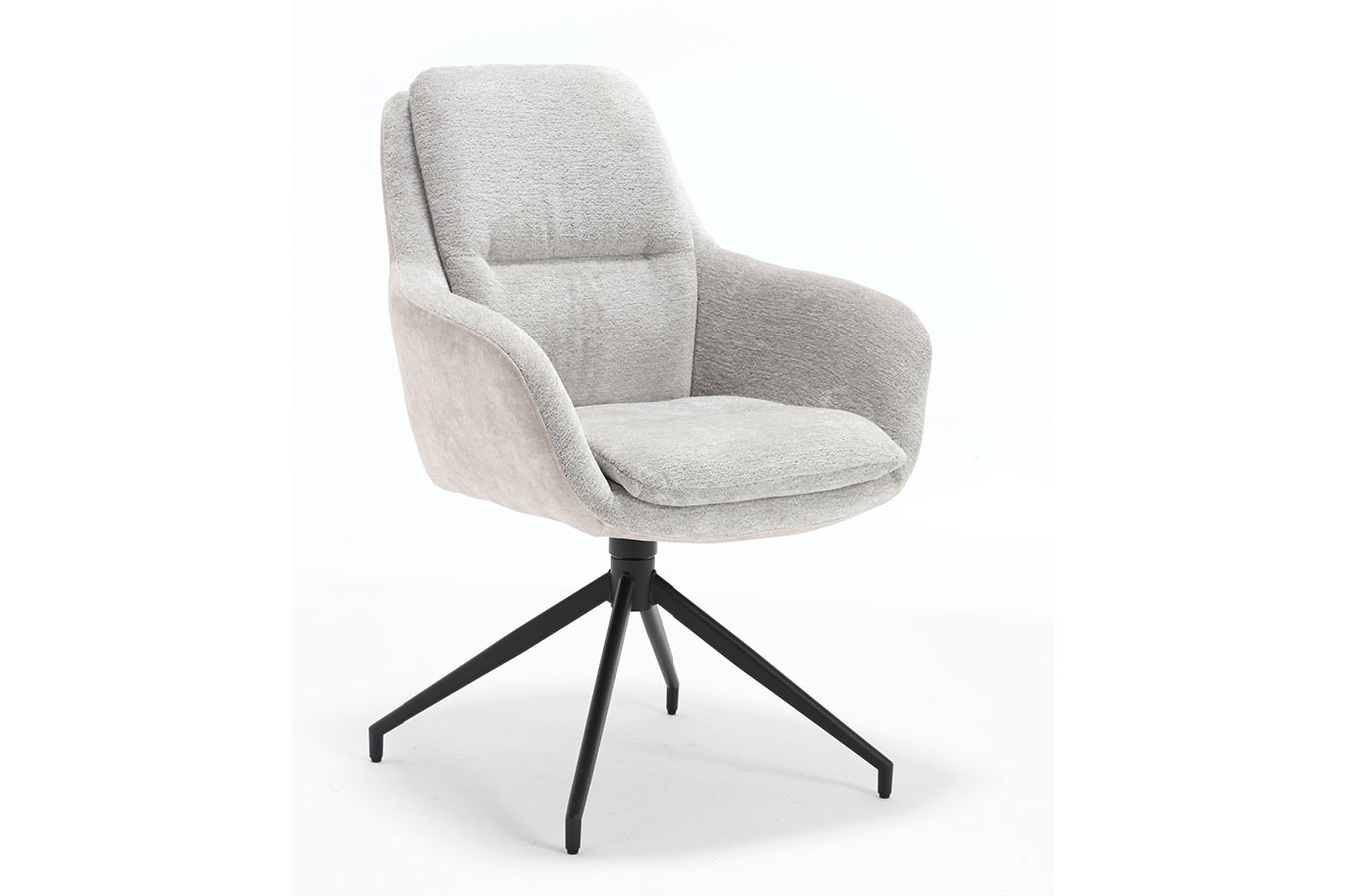 Armlehnstuhl Davina drehbar Bi Colour hellgrau