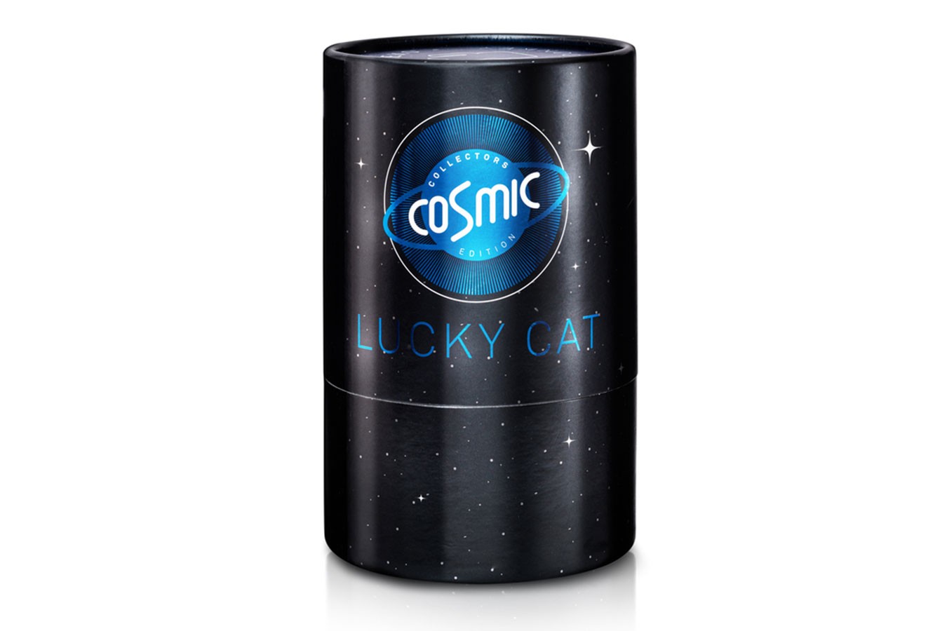 Winkekatze Lucky Cat Cosmic shiny blau