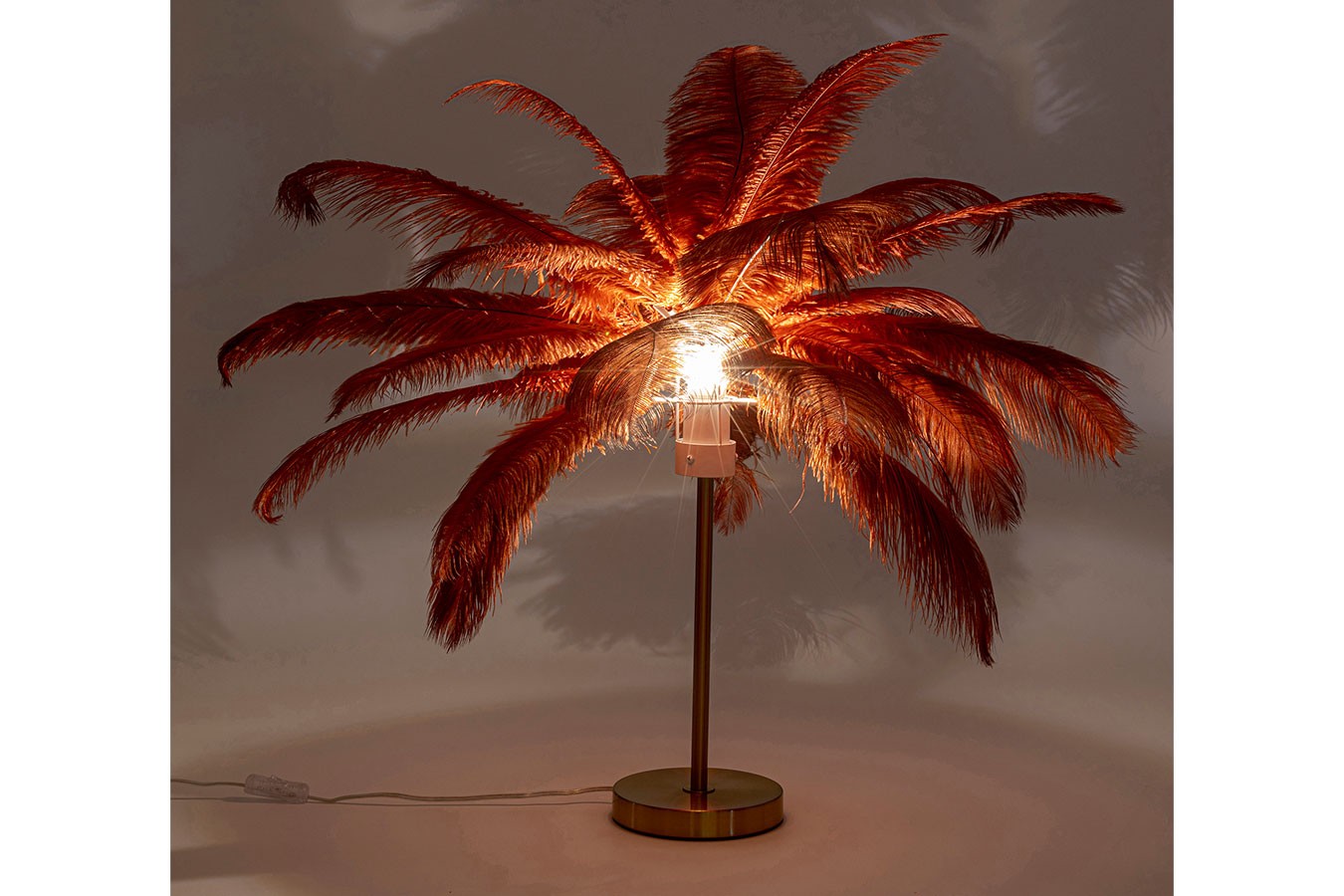 Tischlampe Feather Palm Rot