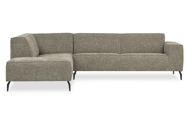 Ecksofa Nador Stoff hellbraun