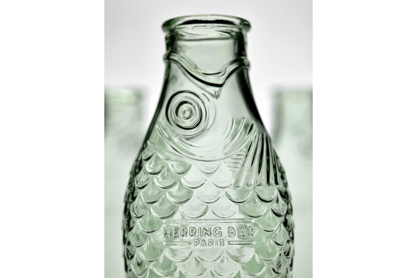 Designer Karaffe Fish & Fish Glas grün