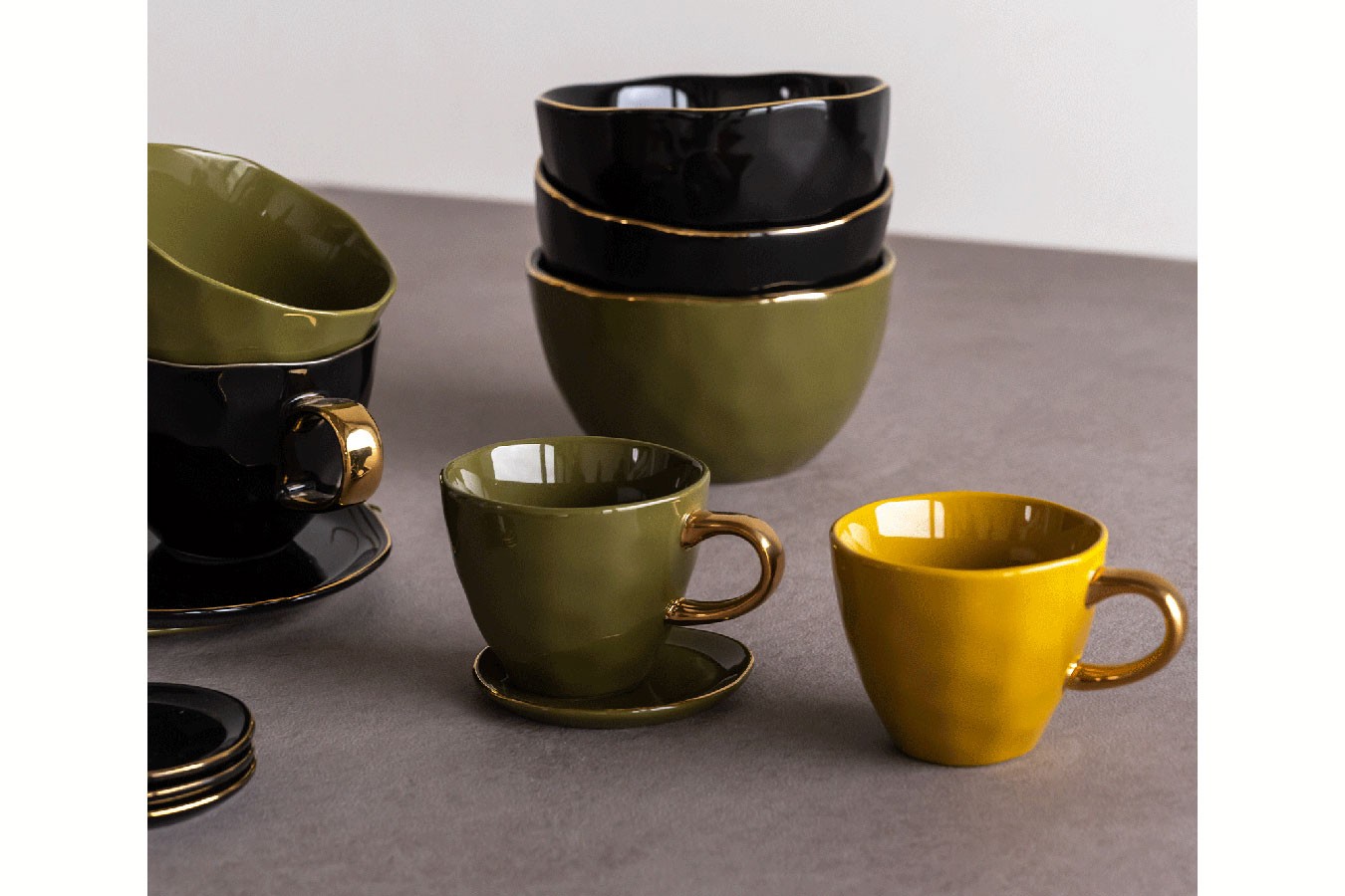 Kaffeetasse Porzellan grün