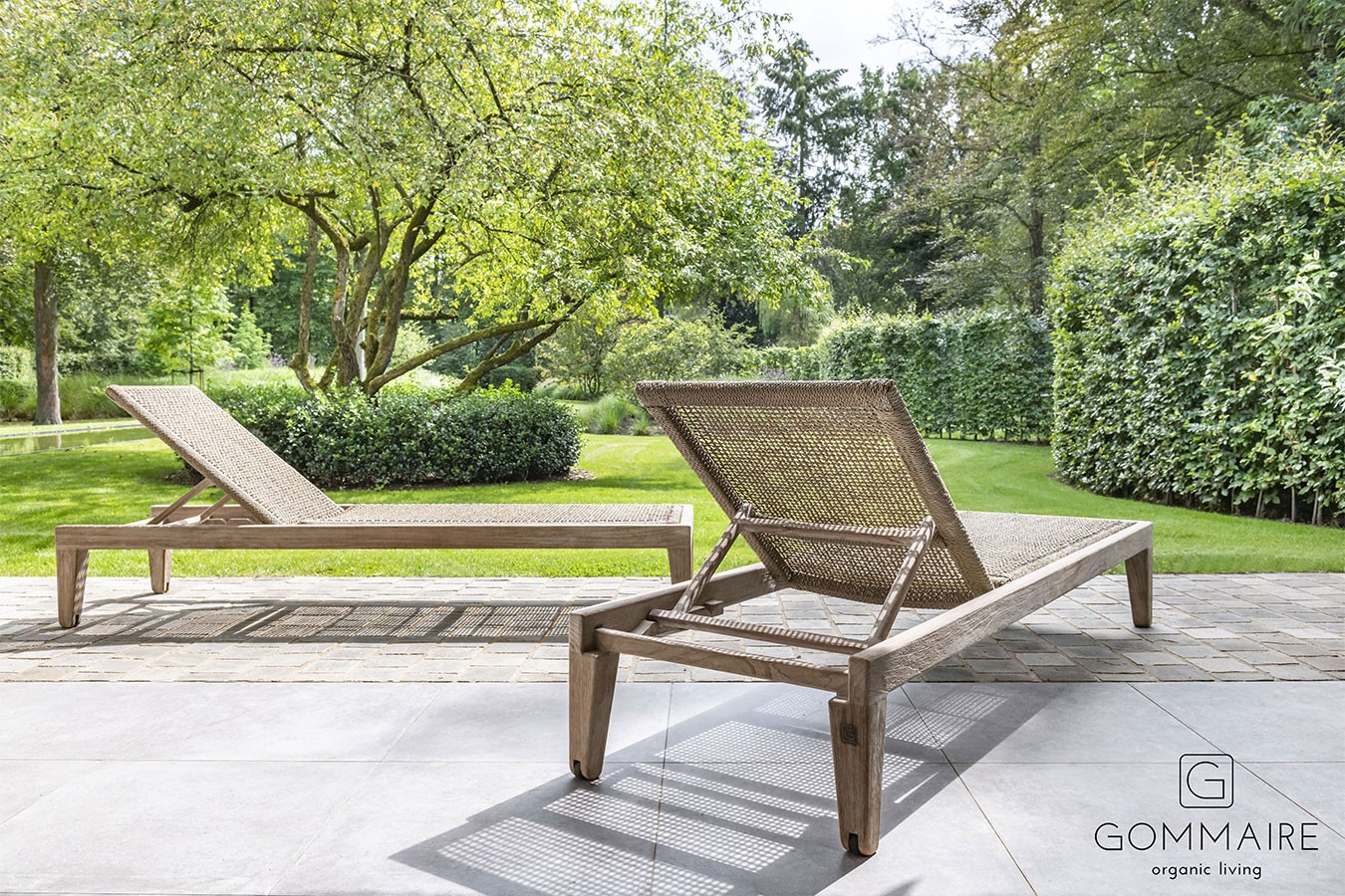 Sonnenliege Lisa rollbar Teak grau