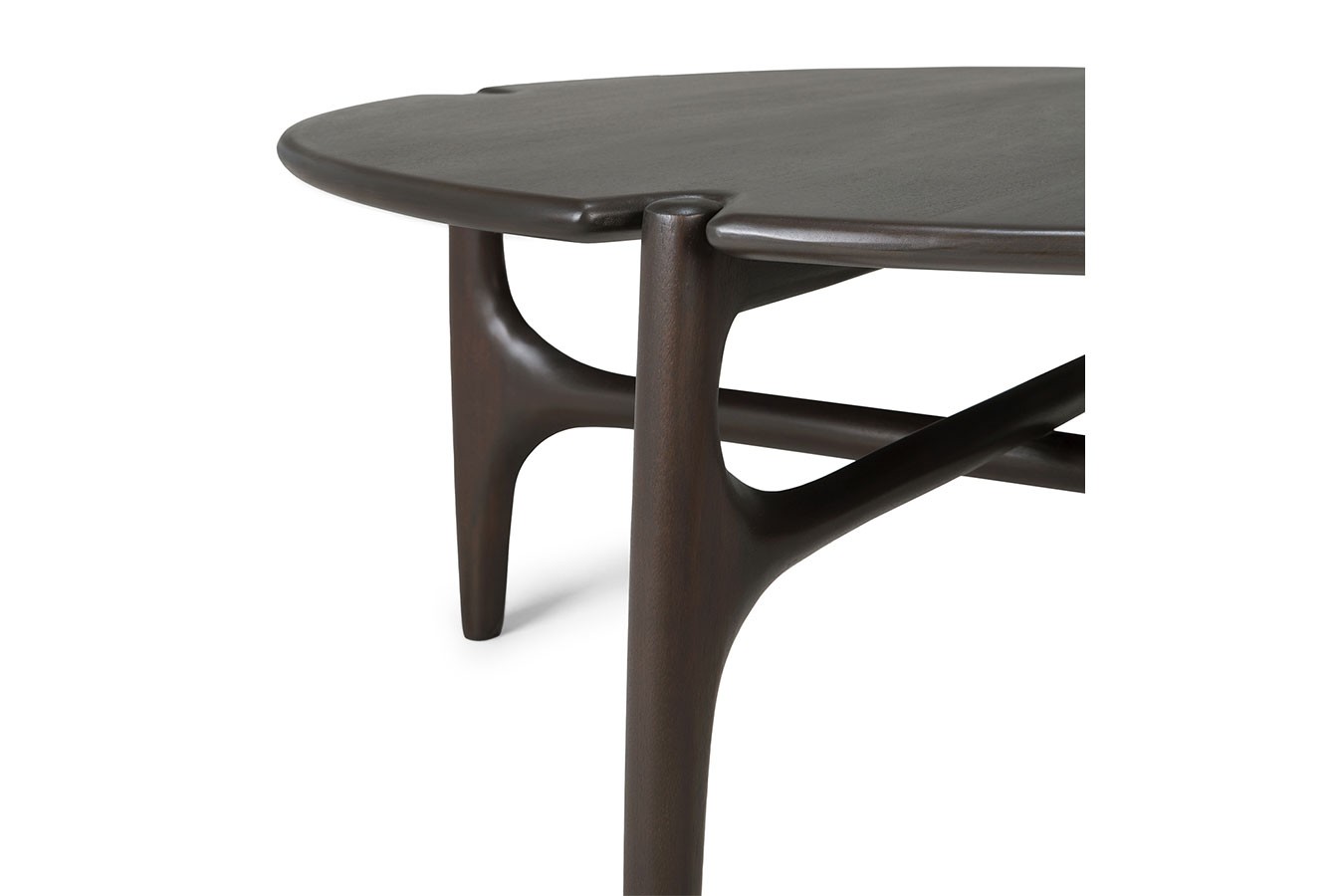 Couchtisch PI Mahagoni lackiert braun D 80 cm