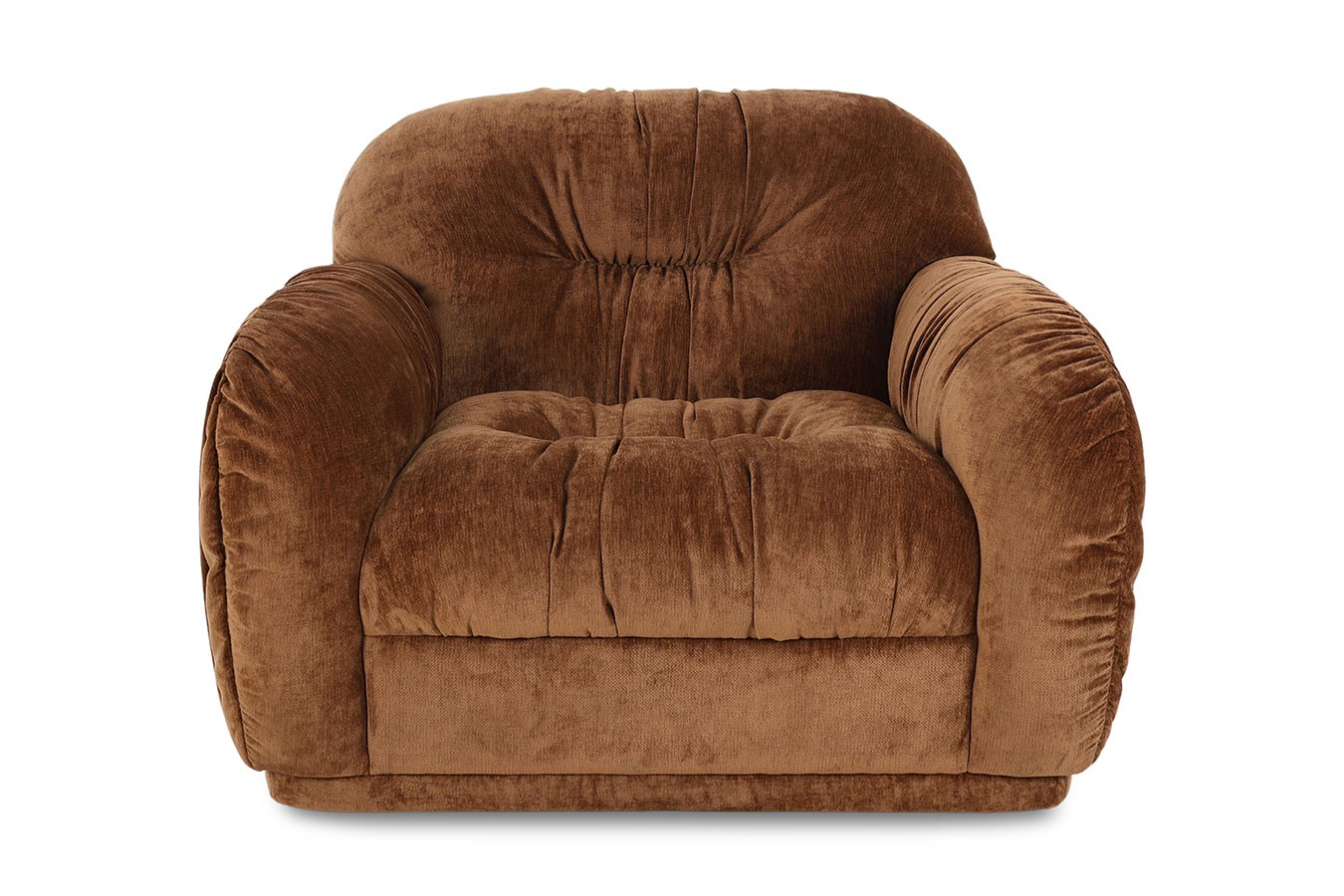Loungesessel Savigny Chenille Velours braun