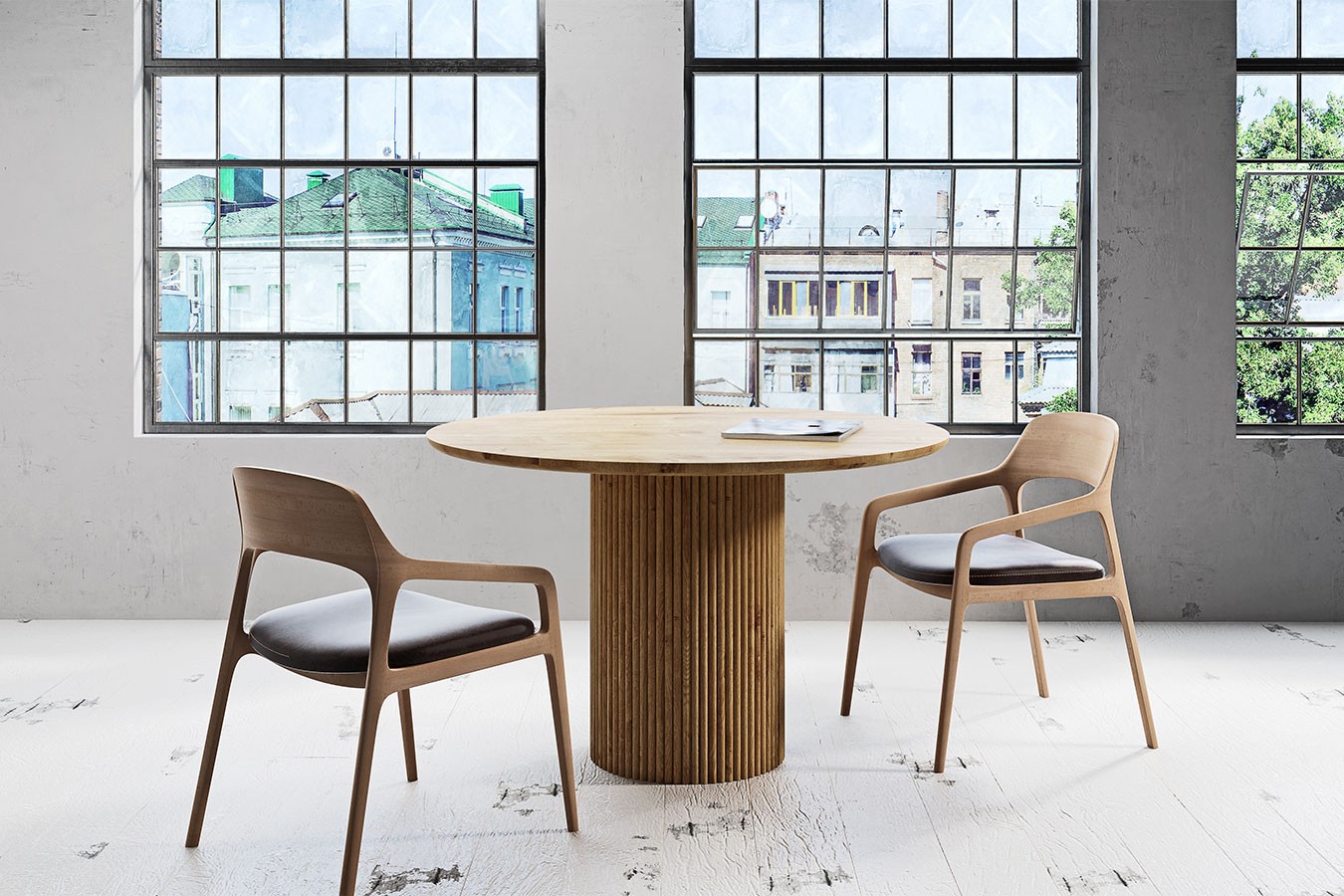 Esstisch Kane Eiche geölt D 120 cm