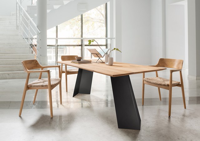 Tischbein Set Ari Stahl schwarz 60