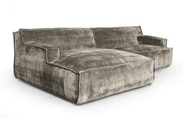 Ecksofa Plantes Cord taupe