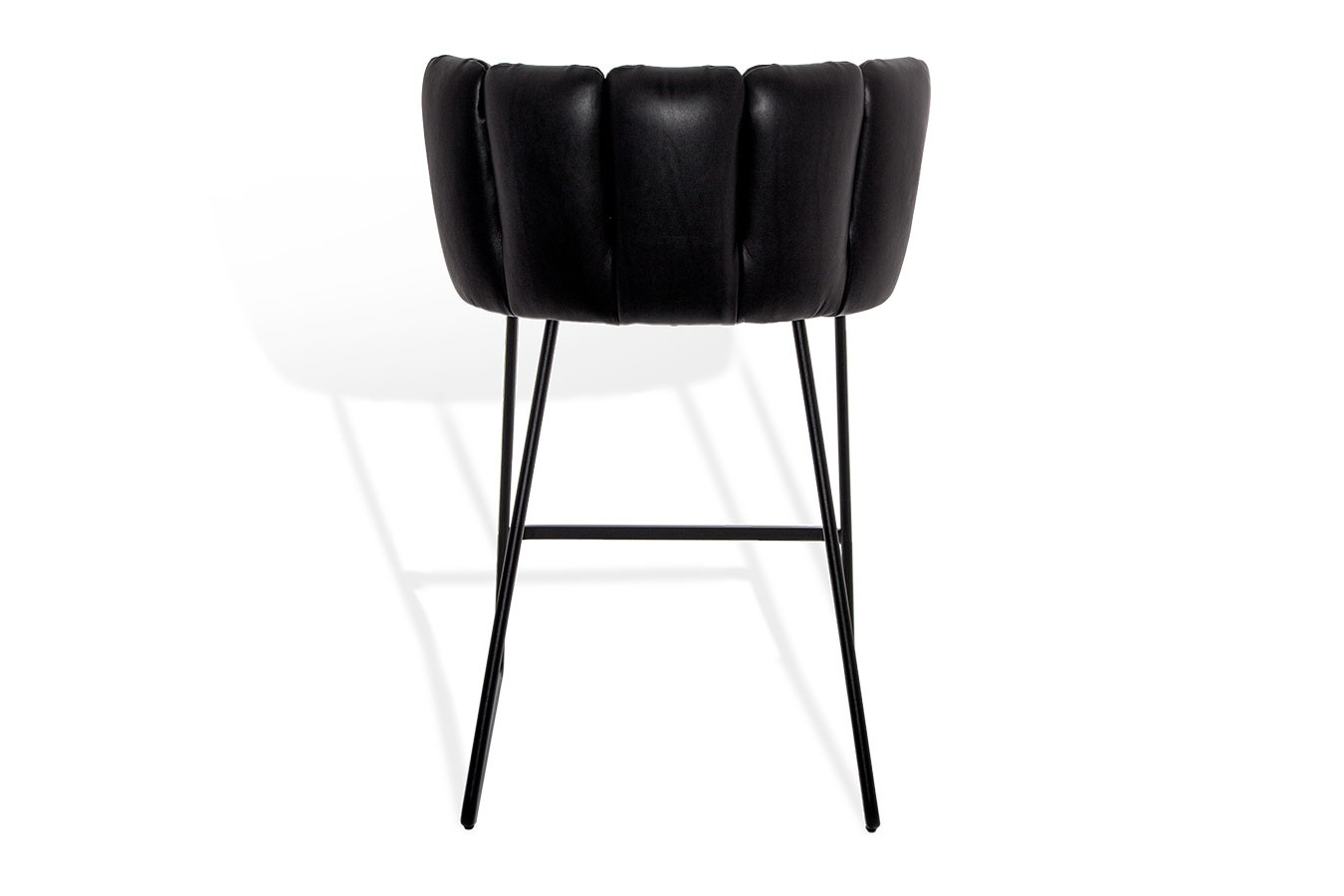 Thekenstuhl Gaia Leder schwarz H 90cm