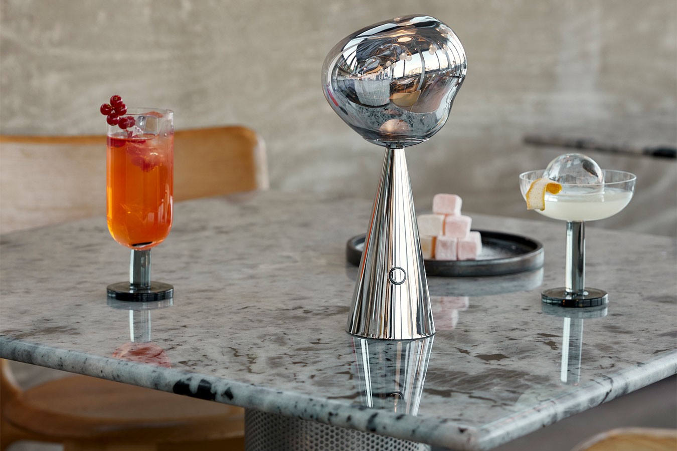 Tischlampe Melt Silber