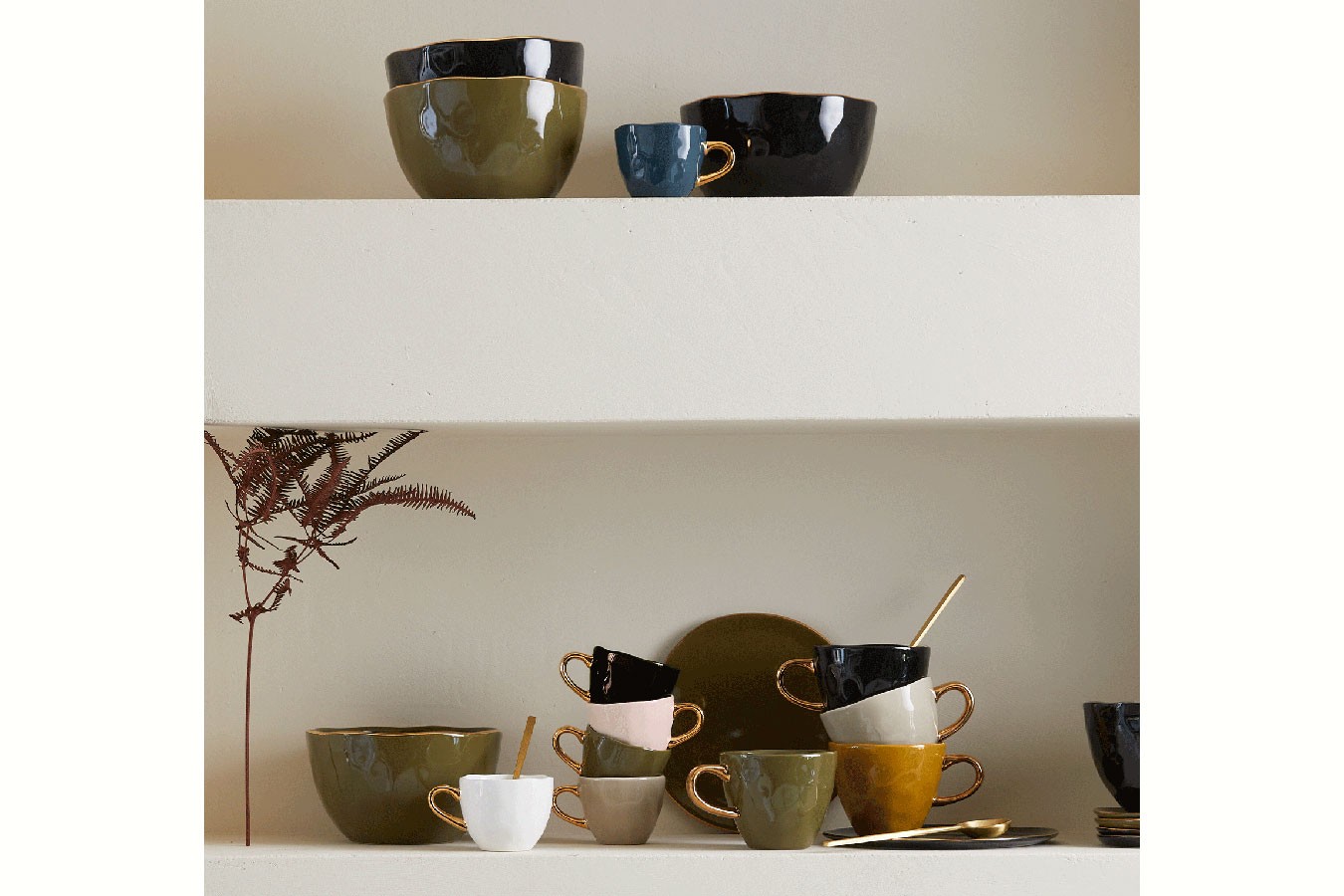 Espressotasse Porzellan schwarz