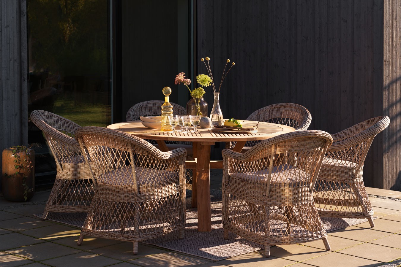 Gartensessel Kamomill mit Kissen beige