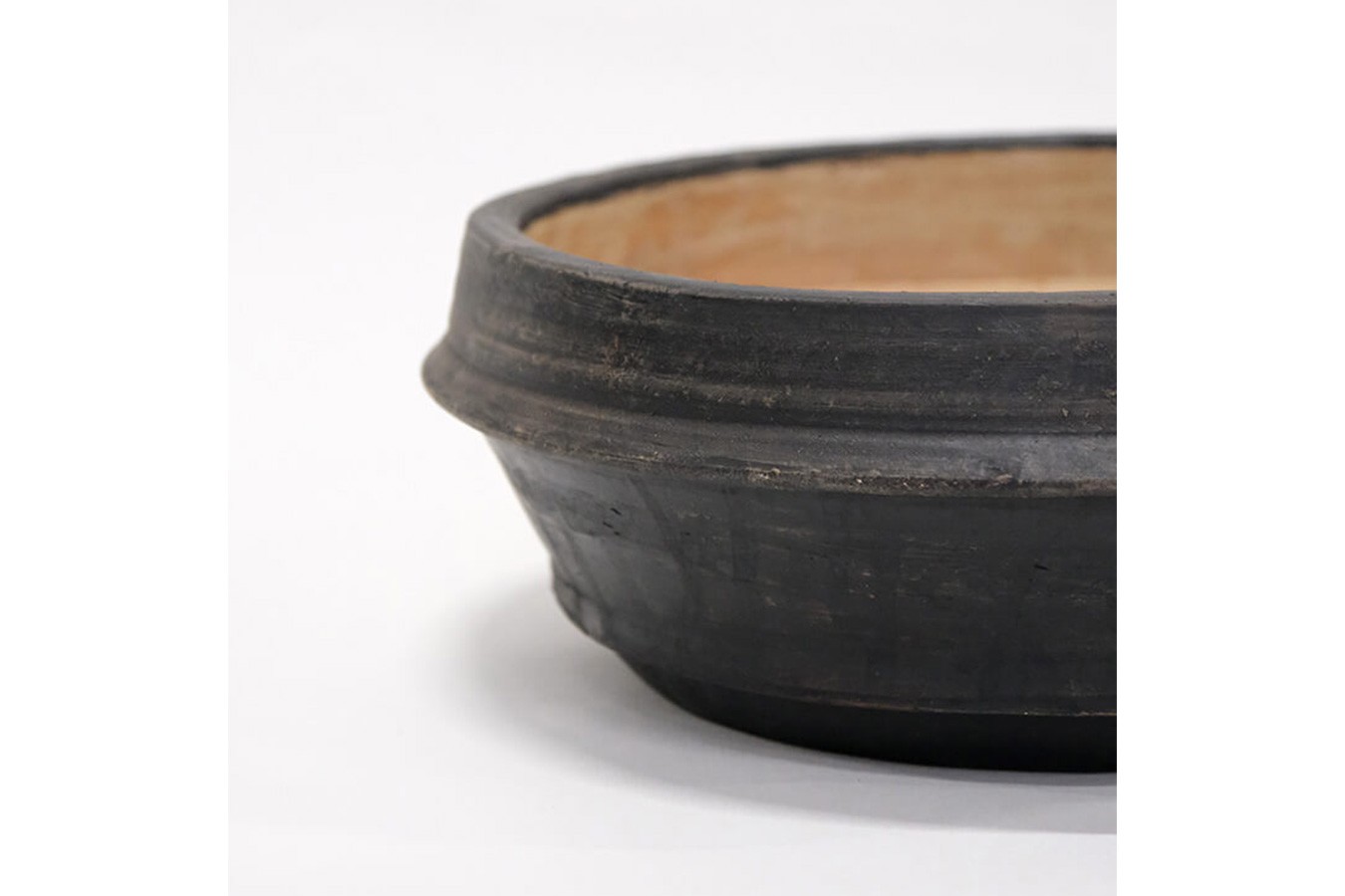 Dekotopf Ton grau H 14 cm