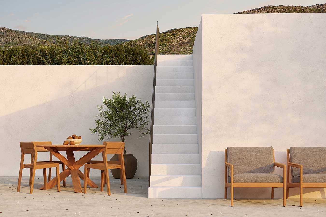 Outdoor Stuhl EX 1 Teak massiv