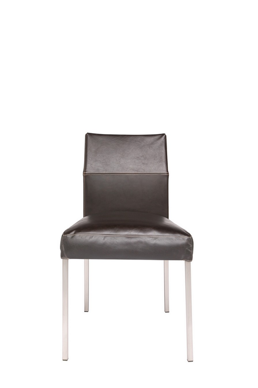 Stuhl Texas Exclusiv Leder dunkelbraun