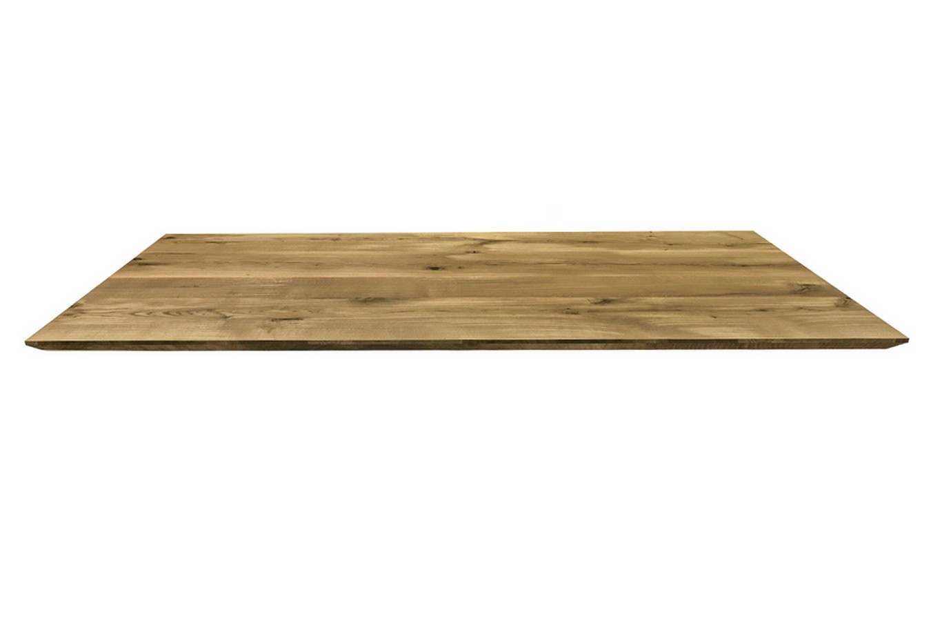 Tischplatte 4 cm astige Eiche massiv schweizer Kante ab 60 cm konfigurierbar