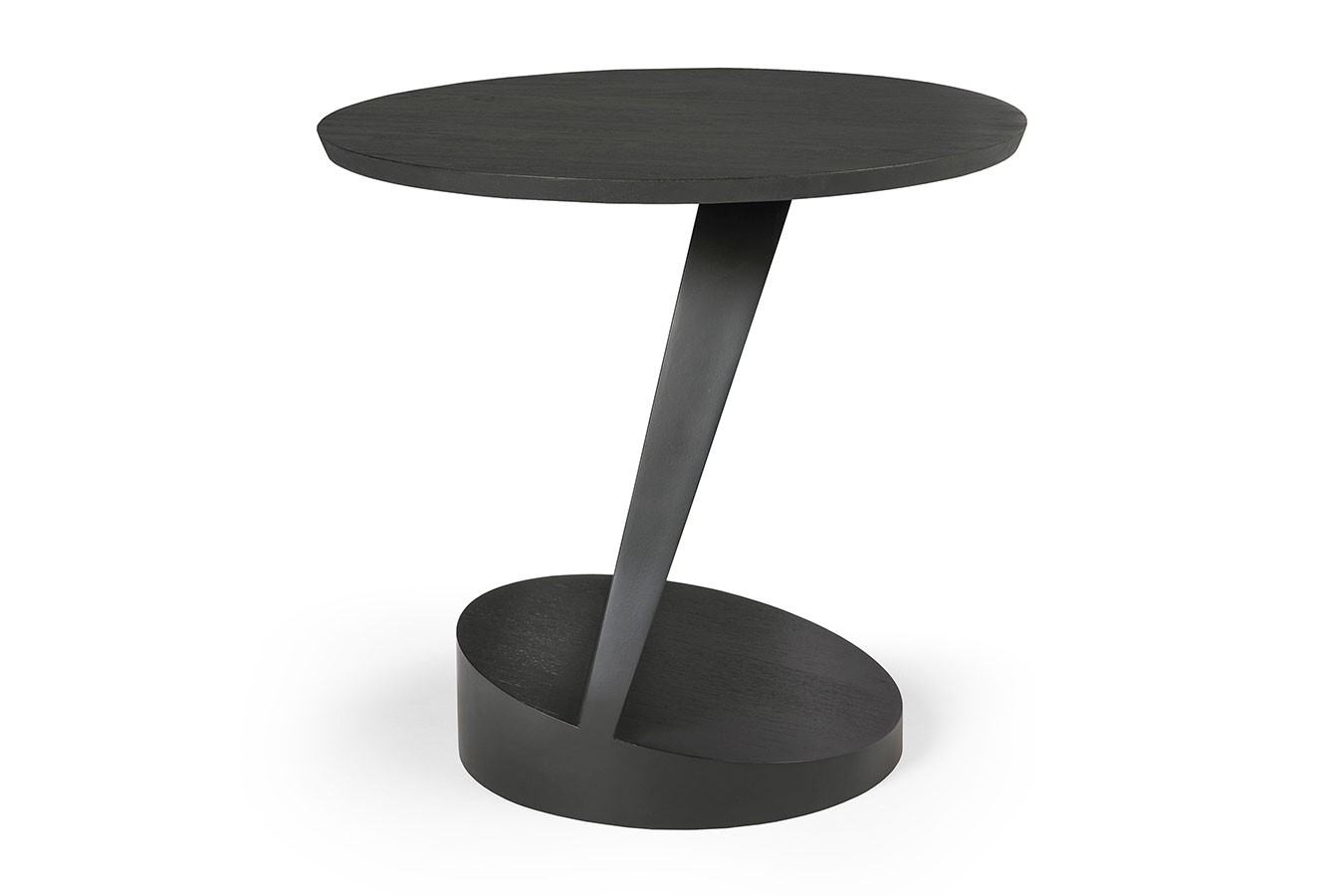 Beistelltisch Oblic Teak schwarz