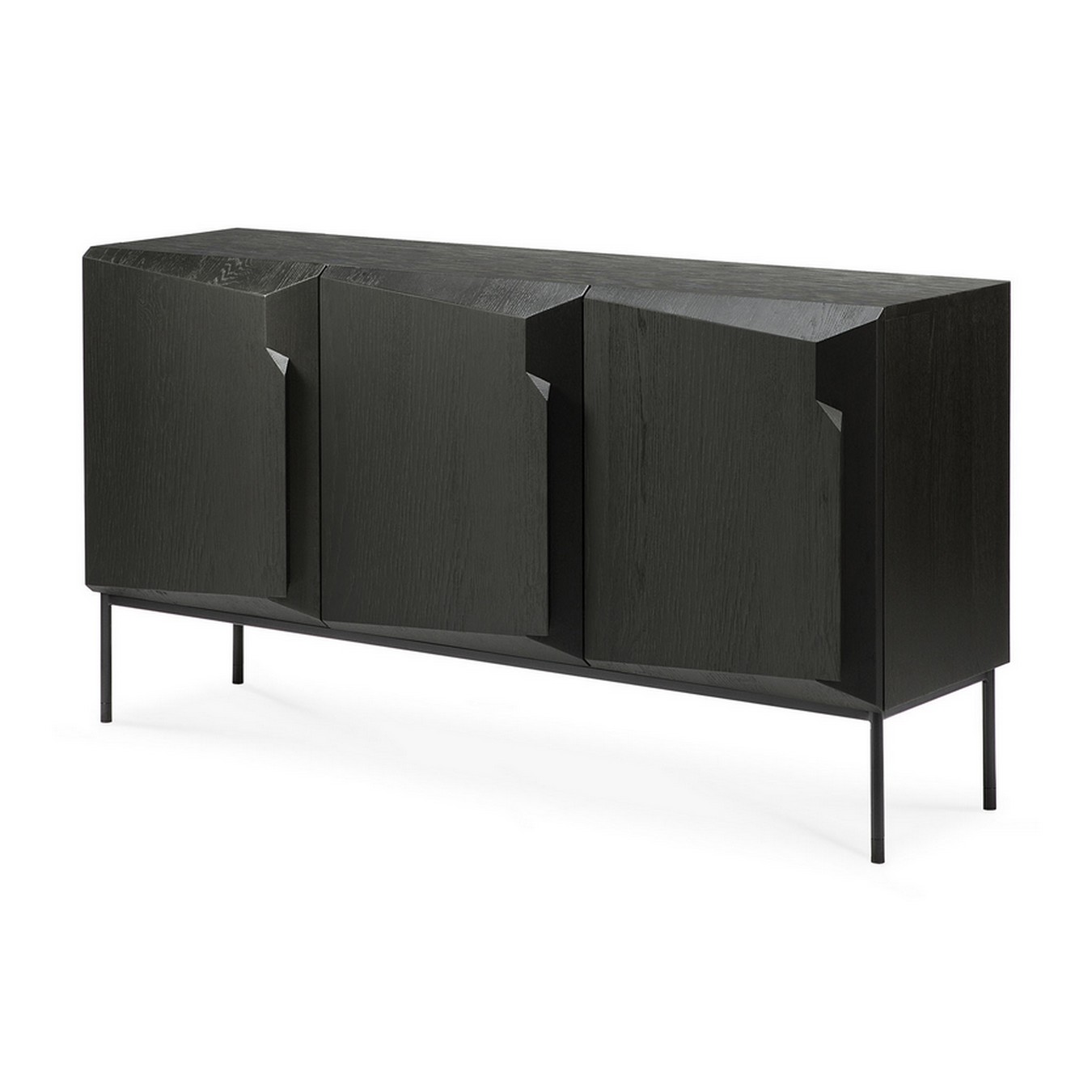 Sideboard Stairs Eiche schwarz B 150 cm