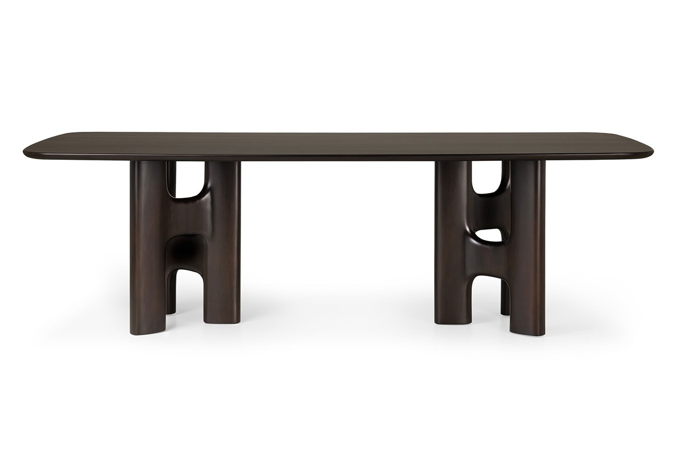 Esstisch Flow Mahagoni dunkelbraun 250*113 cm