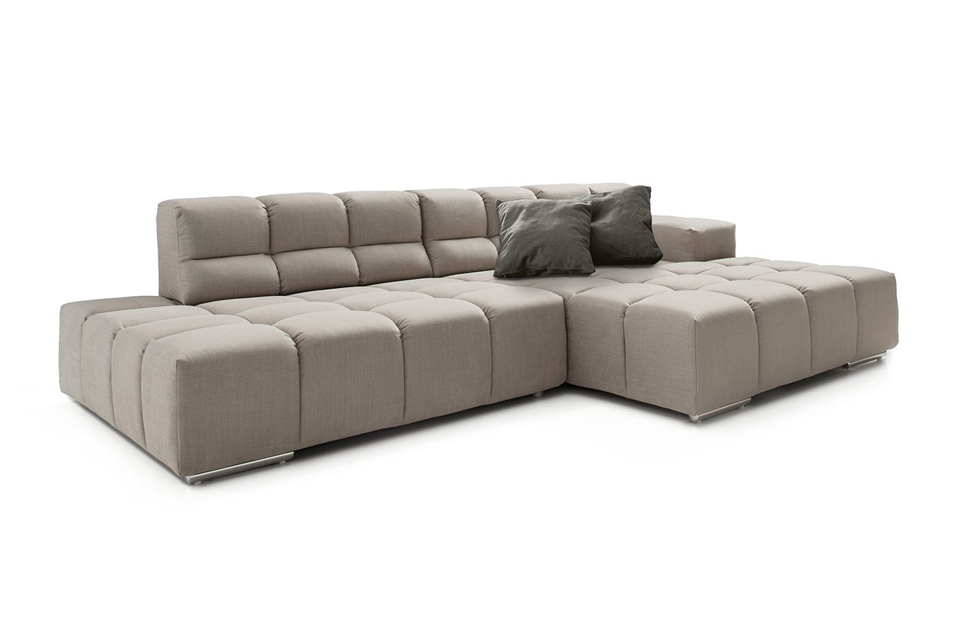 Ecksofa Cube Stoff natur