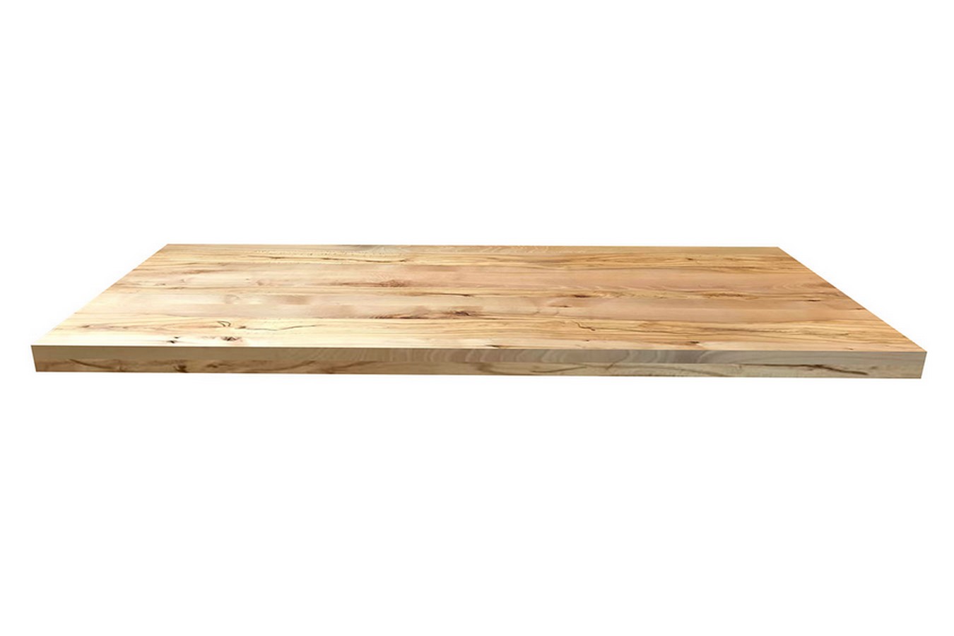 Tischplatte 6,5 Massivholz astige Wildbuche aufgedoppelt ab 60 cm konfigurierbar