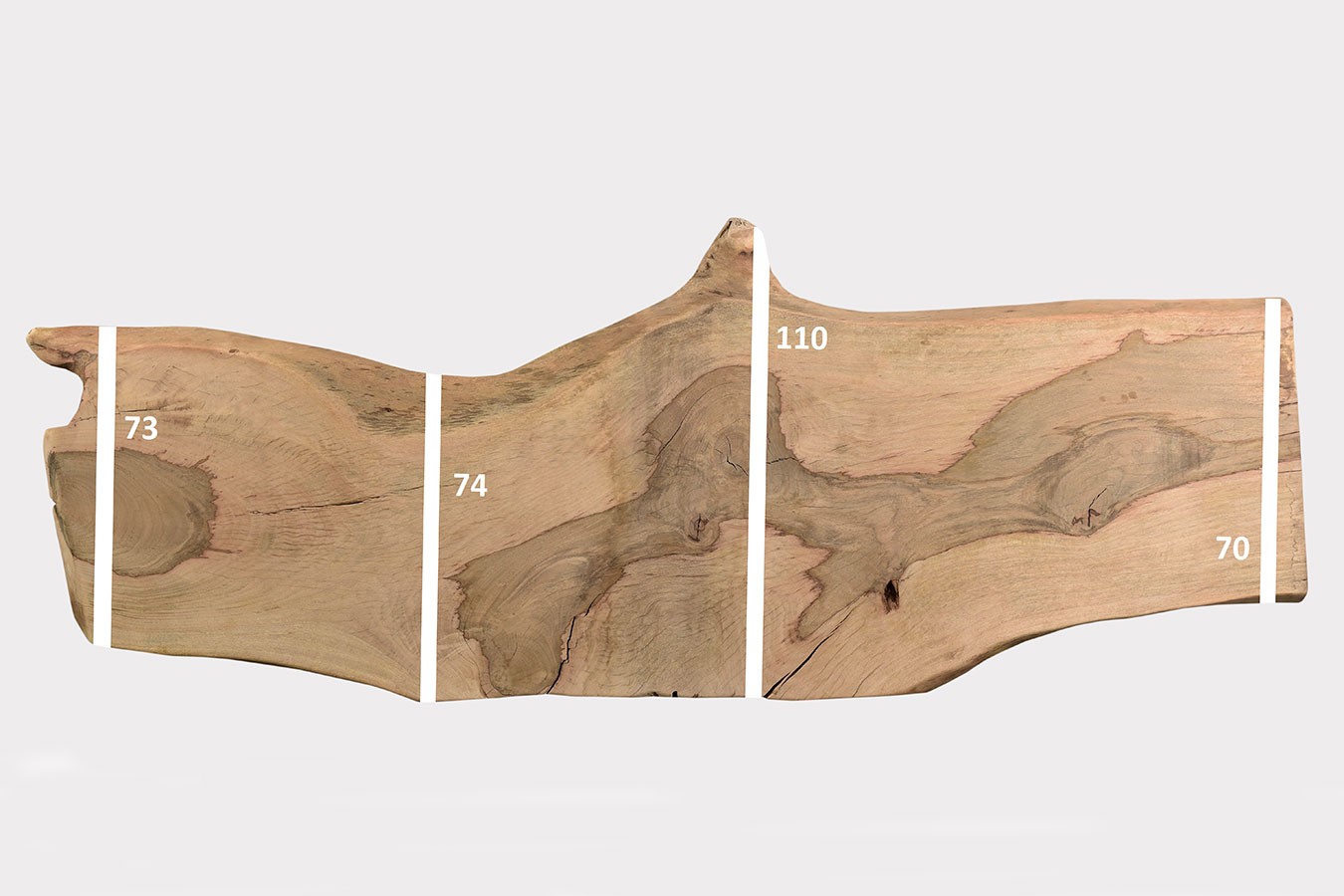 Tischplatte Mangoholz Monolith 287x110 cm