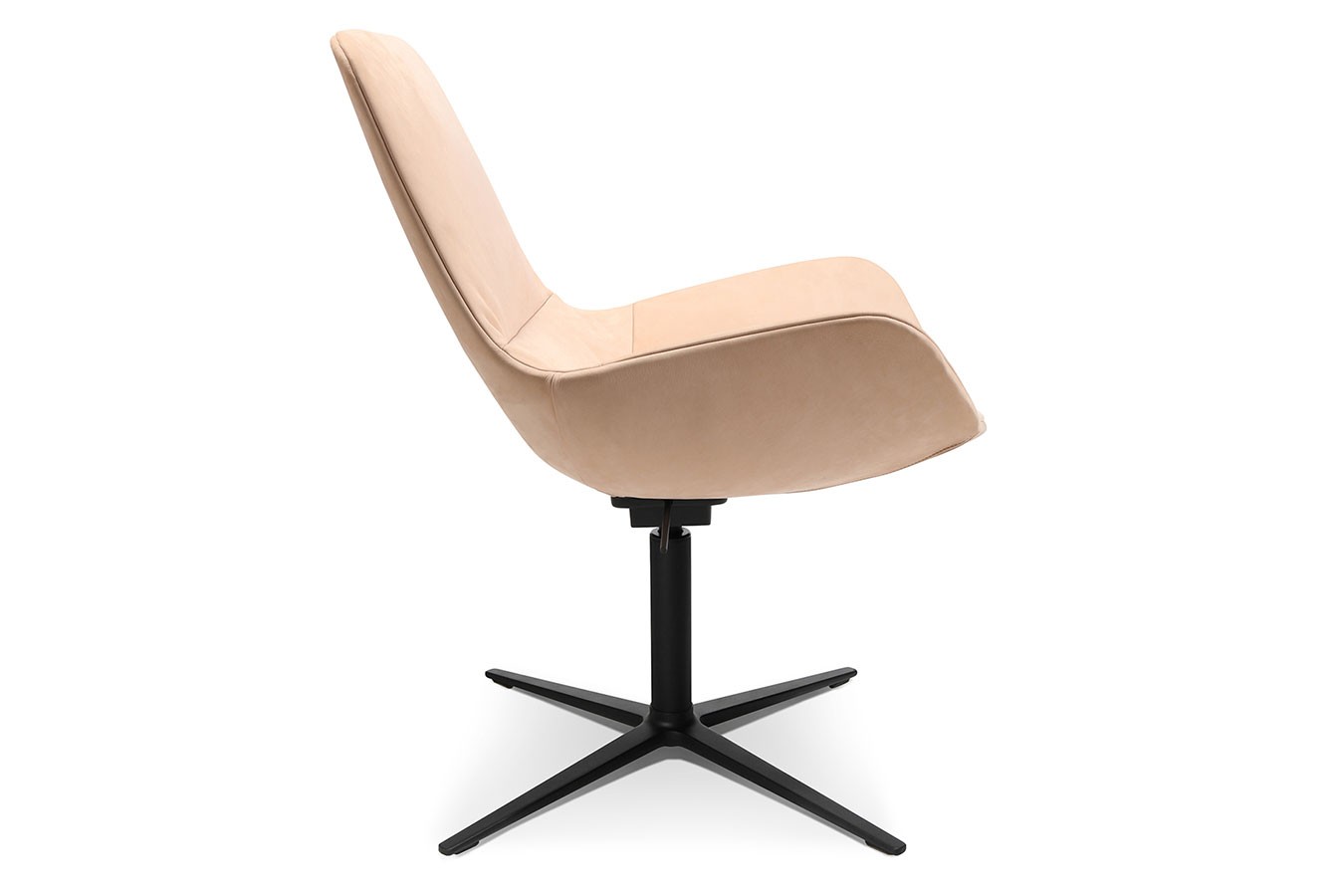 Drehsessel W-Club Low Leder beige