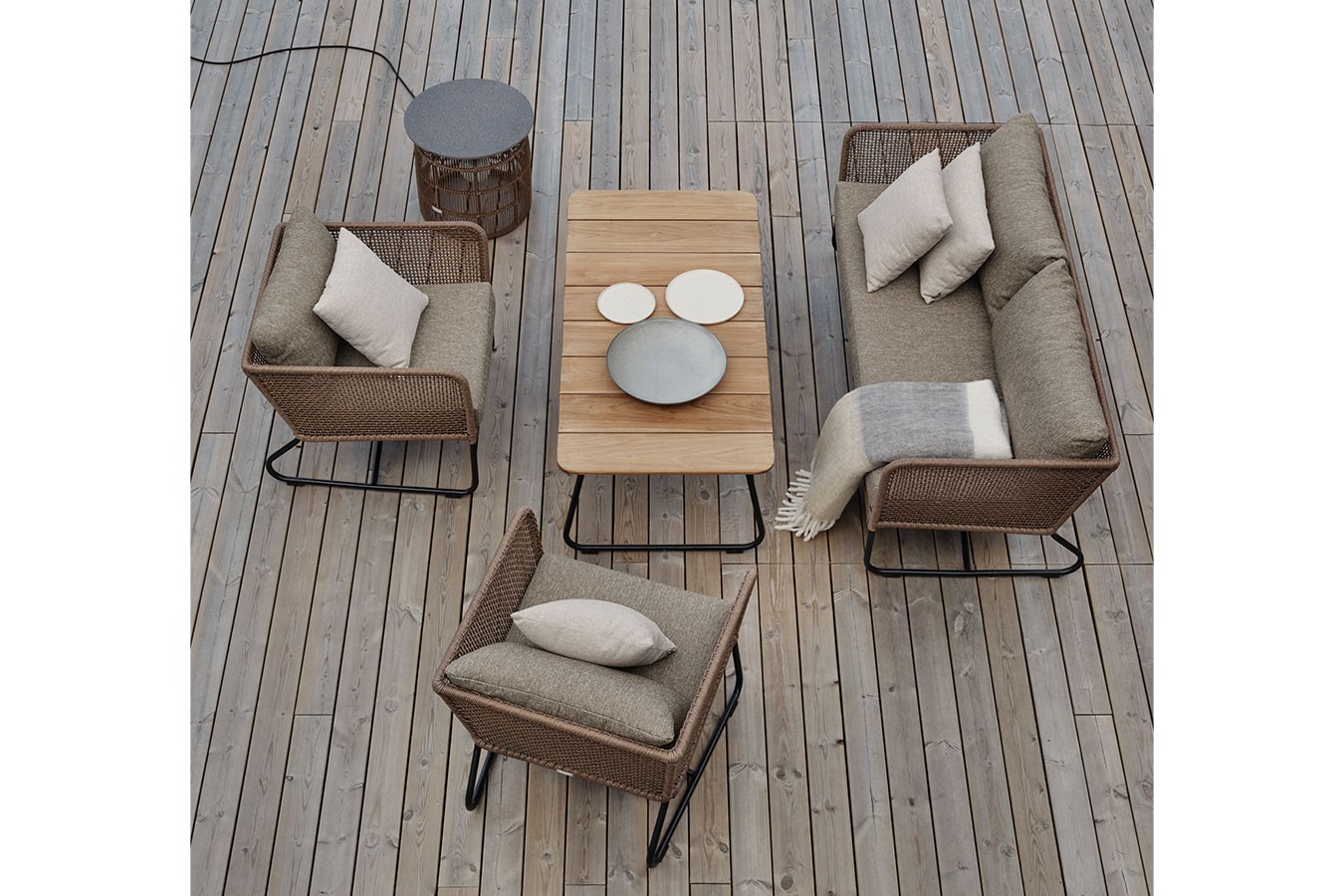 Outdoor-Beistelltisch Pamir braun