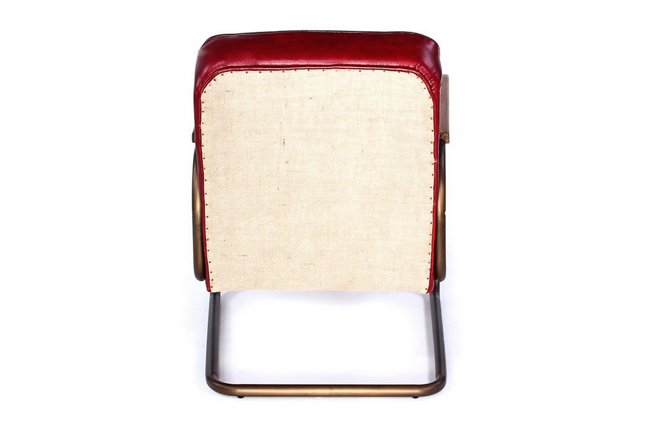 Lounge Sessel Marco 1930 Leder rot