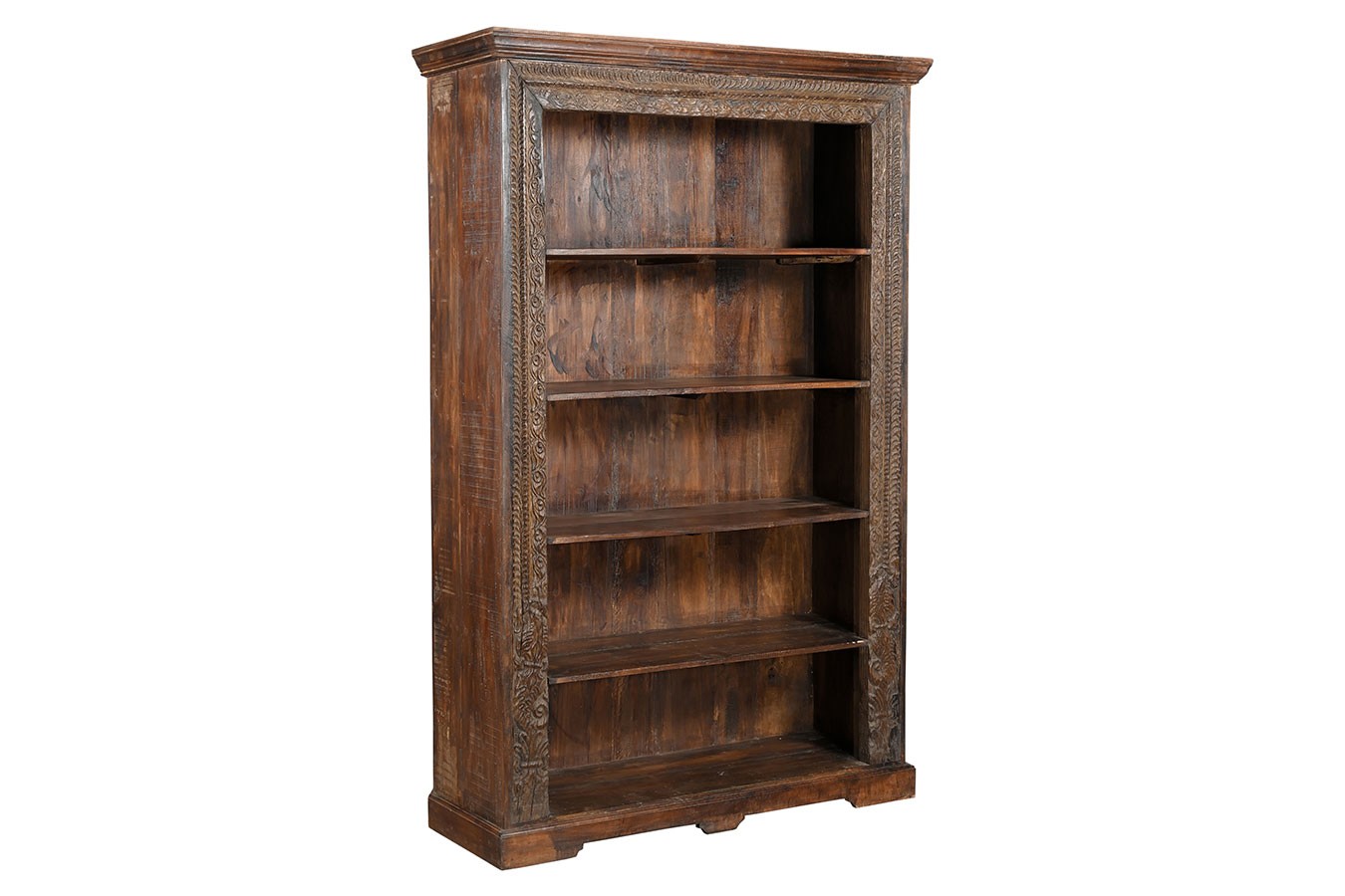 Bücherregal Vintage Massivholz dunkelbraun