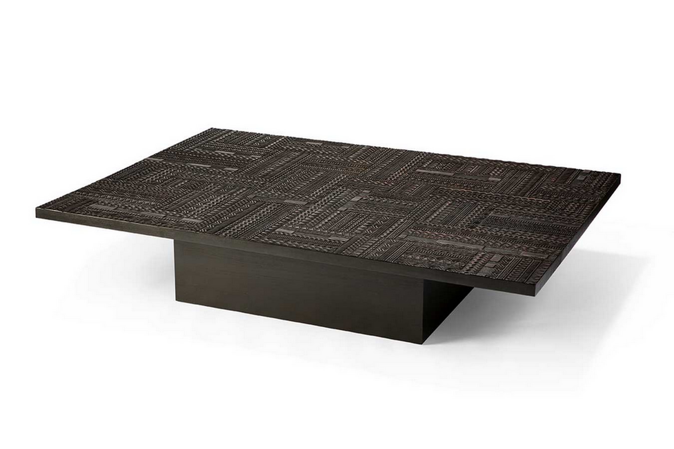 Couchtisch Tabwa Teak massiv schwarz B 170
