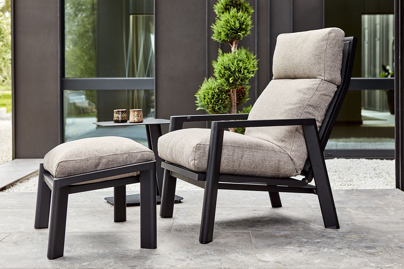 Loungesessel Slide verstellbar grau