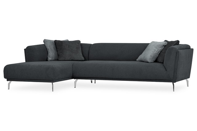 Ecksofa Aston Stoff anthrazit
